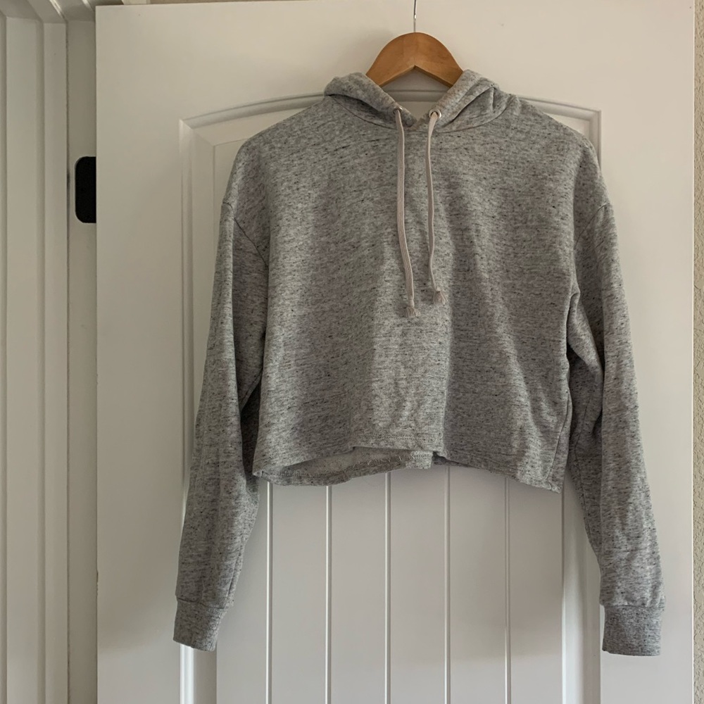 Cropped Grey Hoodie